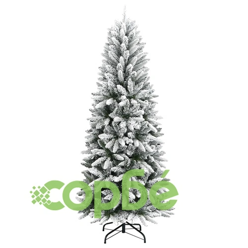 Изкуствена коледна елха с флокиран сняг, 180 см, PVC и PE ➤ топ цена ➤ sorbe.bg
