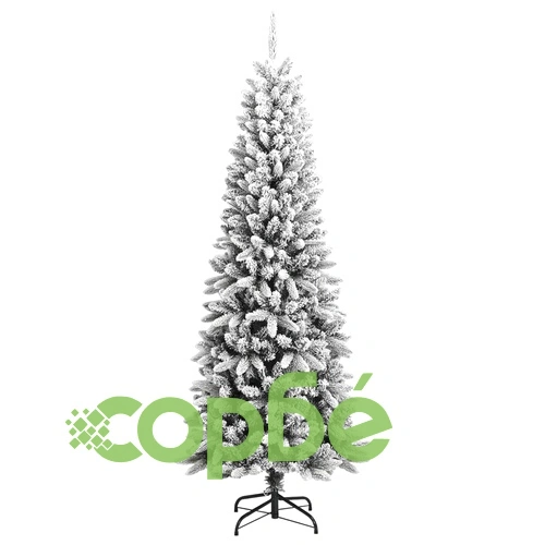 Изкуствена коледна елха с флокиран сняг, 210 см, PVC и PE ➤ топ цена ➤ sorbe.bg