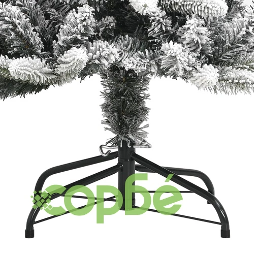 Изкуствена коледна елха с флокиран сняг, 210 см, PVC и PE ➤ топ цена ➤ sorbe.bg