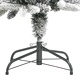 Изкуствена тънка коледна елха с флокиран сняг 210 cm PVC&PE