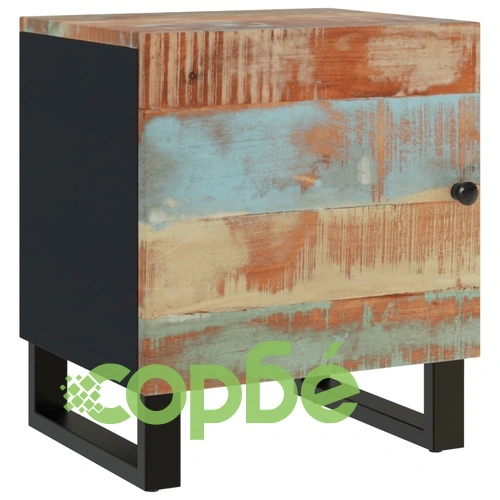 Нощно шкафче 40x33x46 см регенерирано дърво масив ➤ топ цена ➤ sorbe.bg