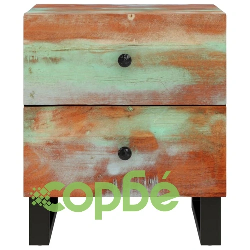 Нощно шкафче 40x33x46 см регенерирано дърво масив ➤ топ цена ➤ sorbe.bg