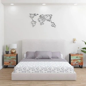 Нощни шкафчета 2 бр 40x33x46 см регенерирано дърво масив