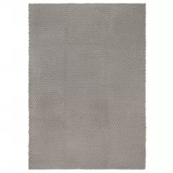 Килим правоъгълен сив 180x250 см памук