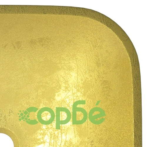 Стъклена мивка 42x42x14 см злато ➤ топ цена ➤ sorbe.bg