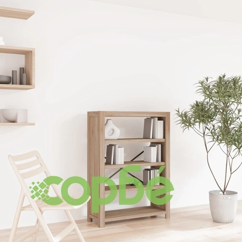 Библиотека с 4 рафта, 80x30x110 см, акациево дърво масив ➤ топ цена ➤ sorbe.bg