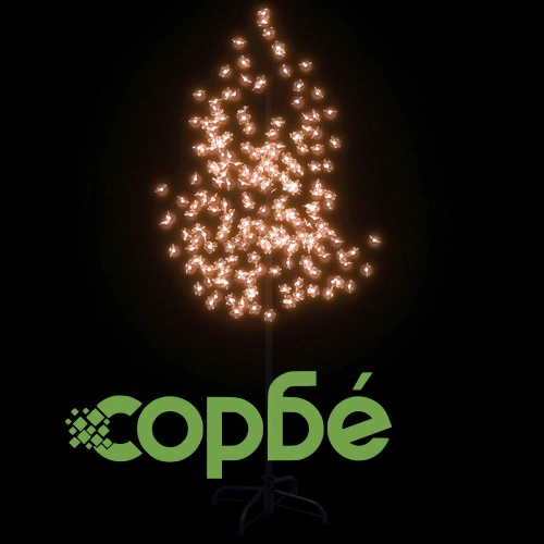 Черешов цвят LED дърво топло бяло 200 LED 180 см ➤ топ цена ➤ sorbe.bg