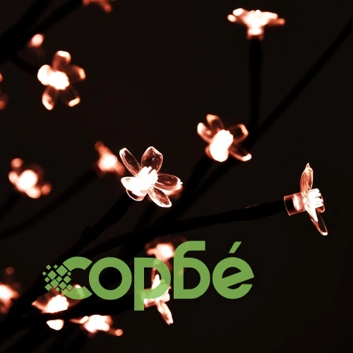 Черешов цвят LED дърво топло бяло 200 LED 180 см ➤ топ цена ➤ sorbe.bg