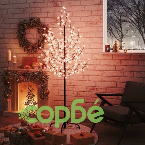 Черешов цвят LED дърво топло бяло 200 LED 180 см ➤ топ цена ➤ sorbe.bg