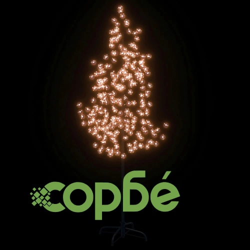 Черешов цвят LED дърво топло бяло 220 LED 220 см ➤ топ цена ➤ sorbe.bg