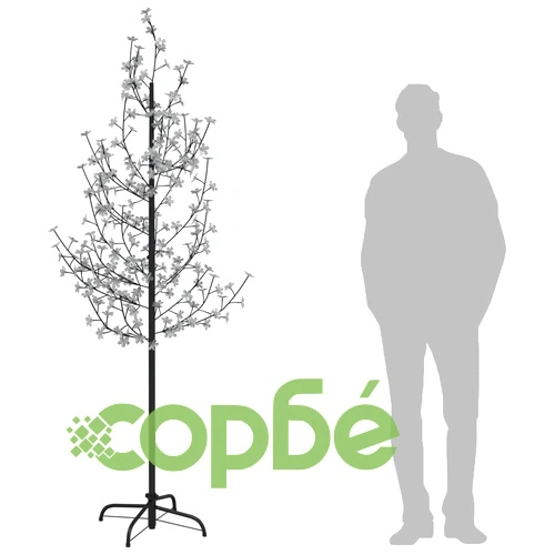 Черешов цвят LED дърво топло бяло 220 LED 220 см ➤ топ цена ➤ sorbe.bg