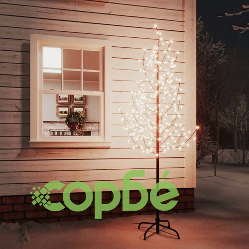 Черешов цвят LED дърво топло бяло 220 LED 220 см ➤ топ цена ➤ sorbe.bg