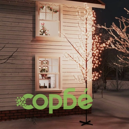 Черешов цвят LED дърво топло бяло 672 LED 400 см ➤ топ цена ➤ sorbe.bg
