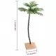 LED палмово дърво топло бяло 72 светодиода 120 см