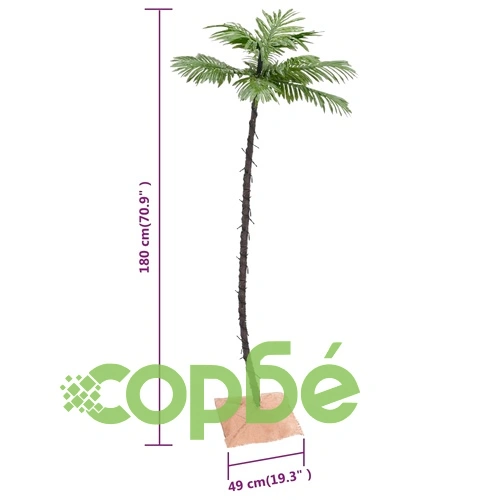 LED палмово дърво топло бяло 96 светодиода 180 см ➤ топ цена ➤ sorbe.bg