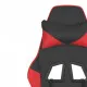Масажен гейминг стол, черно и червено, изкуствена кожа