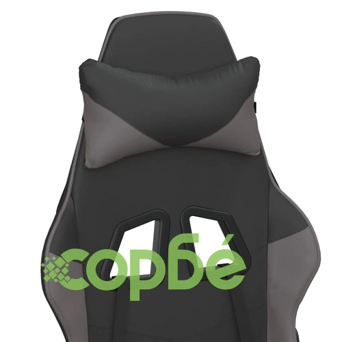 Масажен гейминг стол, черно и сиво, изкуствена кожа ➤ топ цена ➤ sorbe.bg