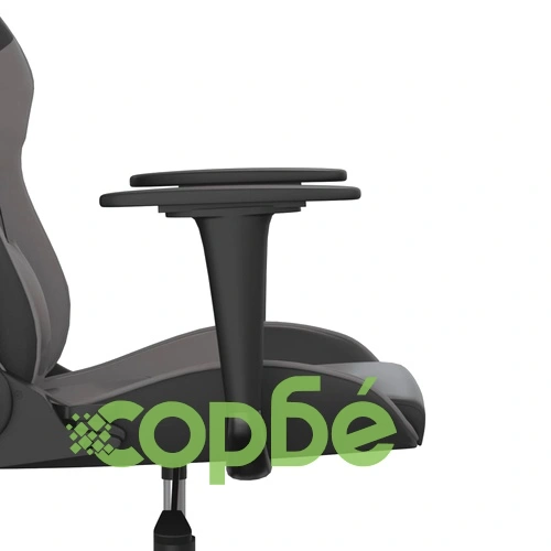 Масажен гейминг стол, черно и сиво, изкуствена кожа ➤ топ цена ➤ sorbe.bg