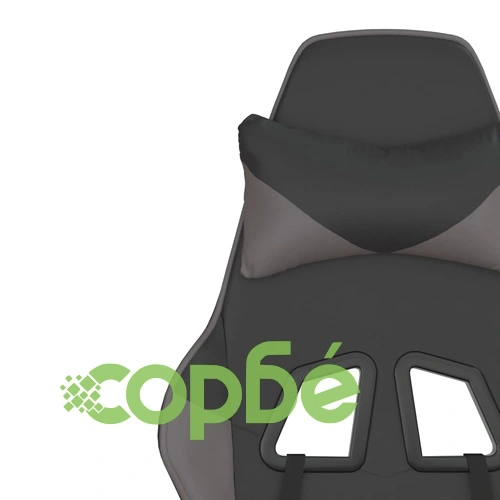 Масажен гейминг стол, черно и сиво, изкуствена кожа ➤ топ цена ➤ sorbe.bg