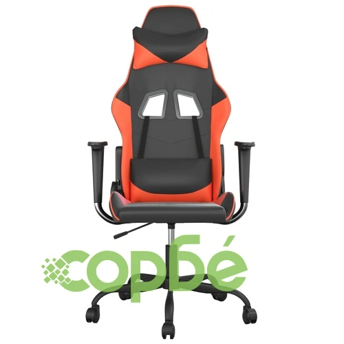 Масажен гейминг стол, черно и оранжево, изкуствена кожа ➤ топ цена ➤ sorbe.bg