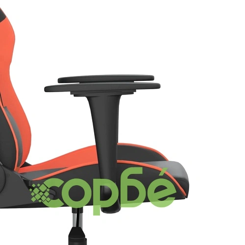 Масажен гейминг стол, черно и оранжево, изкуствена кожа ➤ топ цена ➤ sorbe.bg