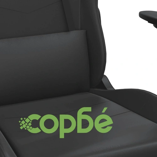 Масажен гейминг стол, черен, изкуствена кожа ➤ топ цена ➤ sorbe.bg