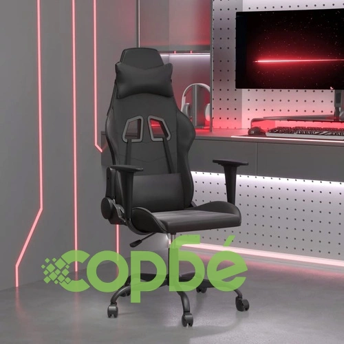 Масажен гейминг стол, черен, изкуствена кожа ➤ топ цена ➤ sorbe.bg