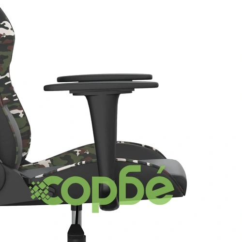 Масажен гейминг стол, черно и камуфлаж, изкуствена кожа ➤ топ цена ➤ sorbe.bg