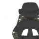 Масажен гейминг стол, черно и камуфлаж, изкуствена кожа
