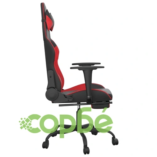 Масажен гейминг стол с подложка черно и червено изкуствена кожа ➤ топ цена ➤ sorbe.bg