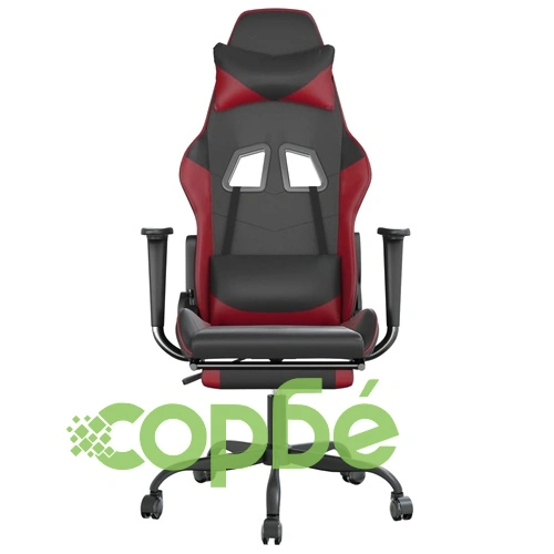 Масажен гейминг стол с подложка черно/червено изкуствена кожа ➤ топ цена ➤ sorbe.bg