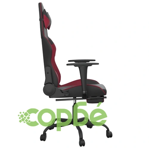 Масажен гейминг стол с подложка черно/червено изкуствена кожа ➤ топ цена ➤ sorbe.bg