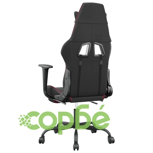 Масажен гейминг стол с подложка черно/червено изкуствена кожа ➤ топ цена ➤ sorbe.bg