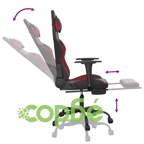 Масажен гейминг стол с подложка черно/червено изкуствена кожа ➤ топ цена ➤ sorbe.bg