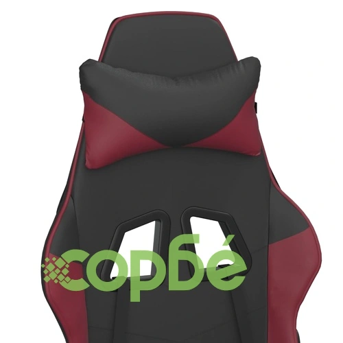 Масажен гейминг стол с подложка черно/червено изкуствена кожа ➤ топ цена ➤ sorbe.bg