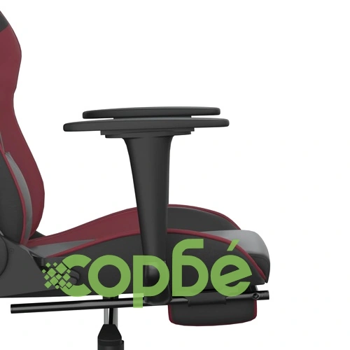 Масажен гейминг стол с подложка черно/червено изкуствена кожа ➤ топ цена ➤ sorbe.bg