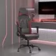 Масажен гейминг стол с подложка черно/червено изкуствена кожа