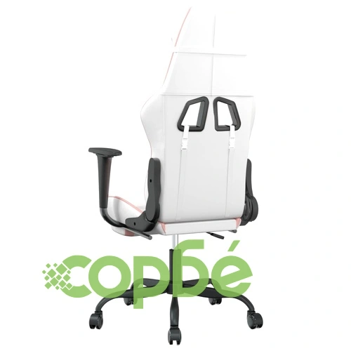 Масажен гейминг стол с подложка бяло/розово изкуствена кожа ➤ топ цена ➤ sorbe.bg