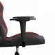 Масажен гейминг стол, черно и виненочервено, изкуствена кожа