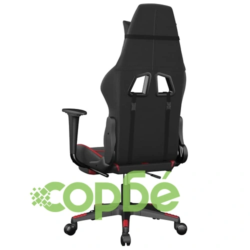 Масажен гейминг стол с подложка черно и червено изкуствена кожа ➤ топ цена ➤ sorbe.bg