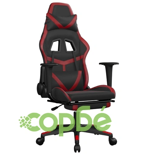 Масажен гейминг стол с подложка черно/червено изкуствена кожа ➤ топ цена ➤ sorbe.bg