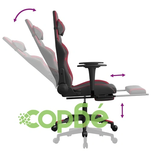 Масажен гейминг стол с подложка черно/червено изкуствена кожа ➤ топ цена ➤ sorbe.bg