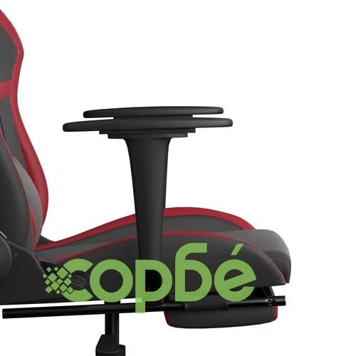 Масажен гейминг стол с подложка черно/червено изкуствена кожа ➤ топ цена ➤ sorbe.bg