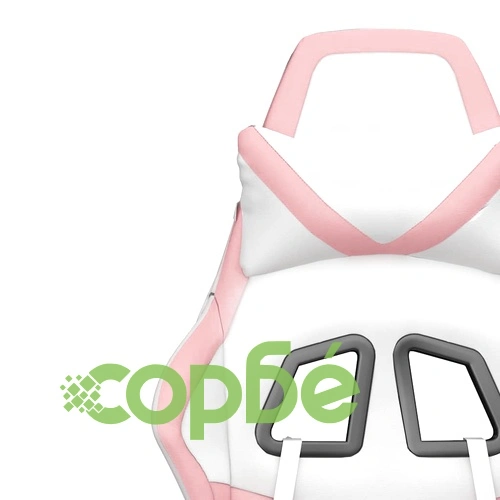 Масажен гейминг стол с подложка бяло/розово изкуствена кожа ➤ топ цена ➤ sorbe.bg