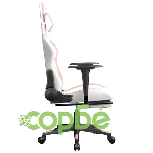 Масажен гейминг стол с подложка бяло/розово изкуствена кожа ➤ топ цена ➤ sorbe.bg