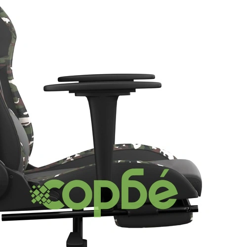 Масажен гейминг стол с опора черно-камуфлаж изкуствена кожа ➤ топ цена ➤ sorbe.bg