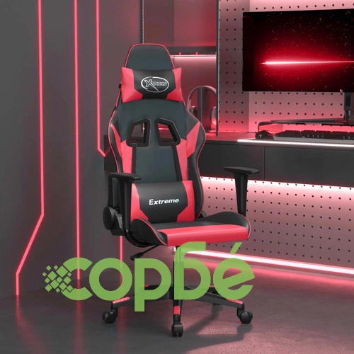 Масажен гейминг стол, черно и червено, изкуствена кожа ➤ топ цена ➤ sorbe.bg