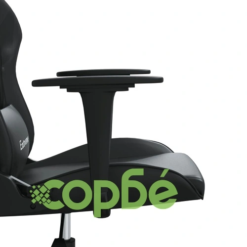 Масажен гейминг стол, черен, изкуствена кожа ➤ топ цена ➤ sorbe.bg