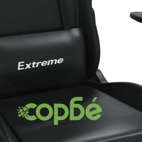 Масажен гейминг стол, черен, изкуствена кожа ➤ топ цена ➤ sorbe.bg