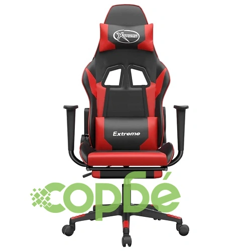 Масажен гейминг стол с подложка черно и червено изкуствена кожа ➤ топ цена ➤ sorbe.bg